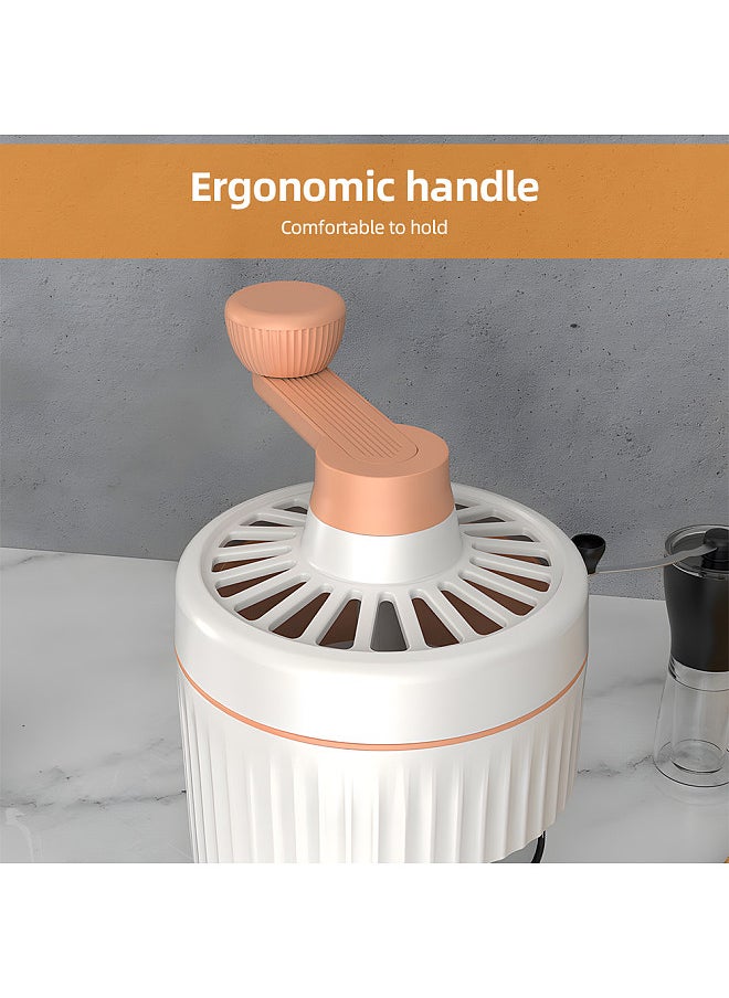 Shaved Ice Machine - Hand Crank Slushie Maker Machine with Free Ice Cube Tray Portable Snow Cone Machine with Stainless Steel Blades