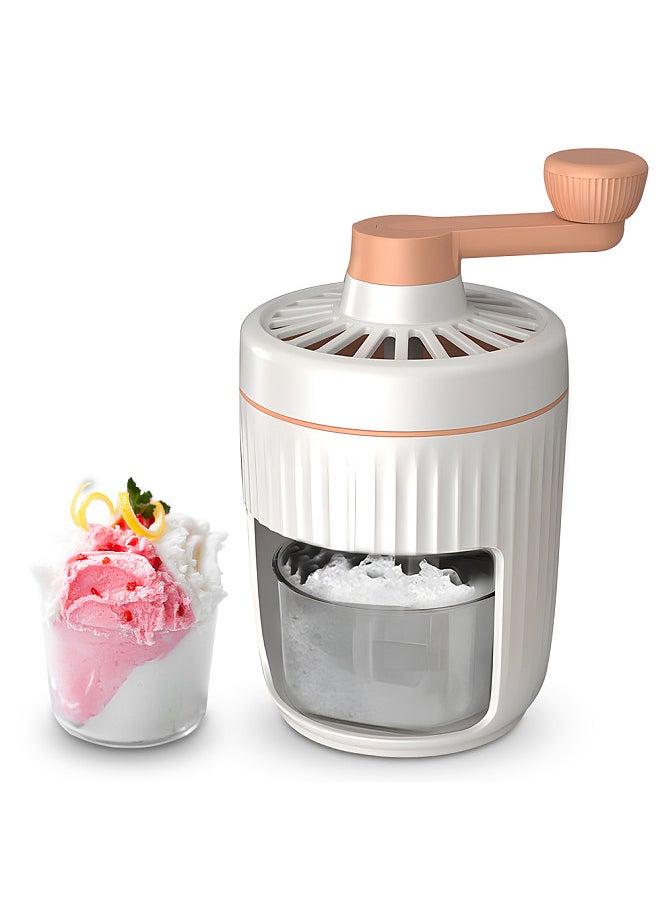 Generic Shaved Ice Machine - Hand Crank Slushie Maker Machine with Free Ice Cube Tray Portable Snow Cone Machine with Stainless Steel Blades  - Image 1