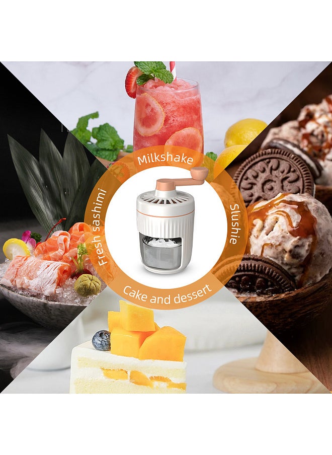 Generic Shaved Ice Machine - Hand Crank Slushie Maker Machine with Free Ice Cube Tray Portable Snow Cone Machine with Stainless Steel Blades  - Image 5