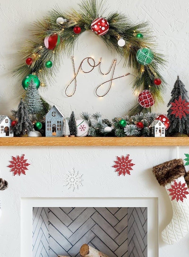 Decorative Ball Gift Hanging Ornaments 42 Pieces Painted Balls Glitter Plastic Hanging Decorative Balls Holiday Ball Set for Holiday Decoration Party Family Reunion Wedding Christmas - Image 4