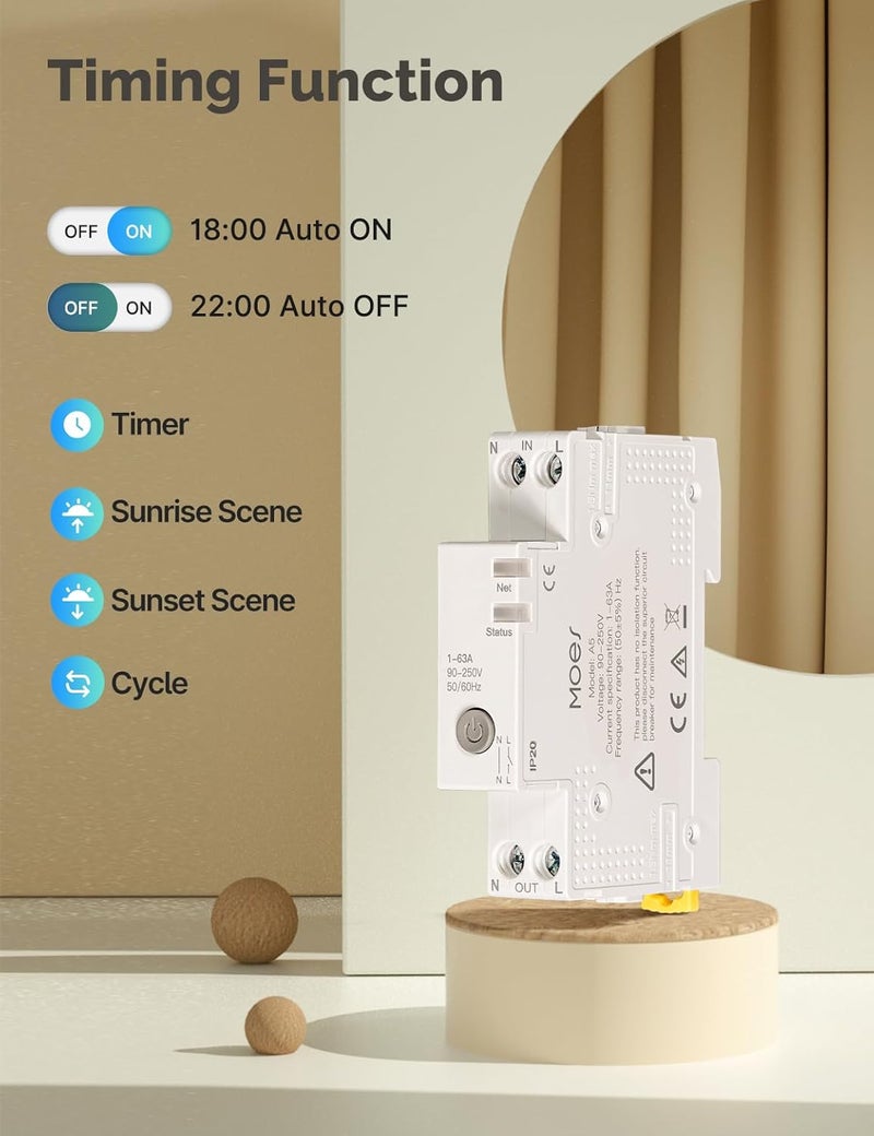 MOES WiFi Smart Relay Circuit Breaker - Image 2