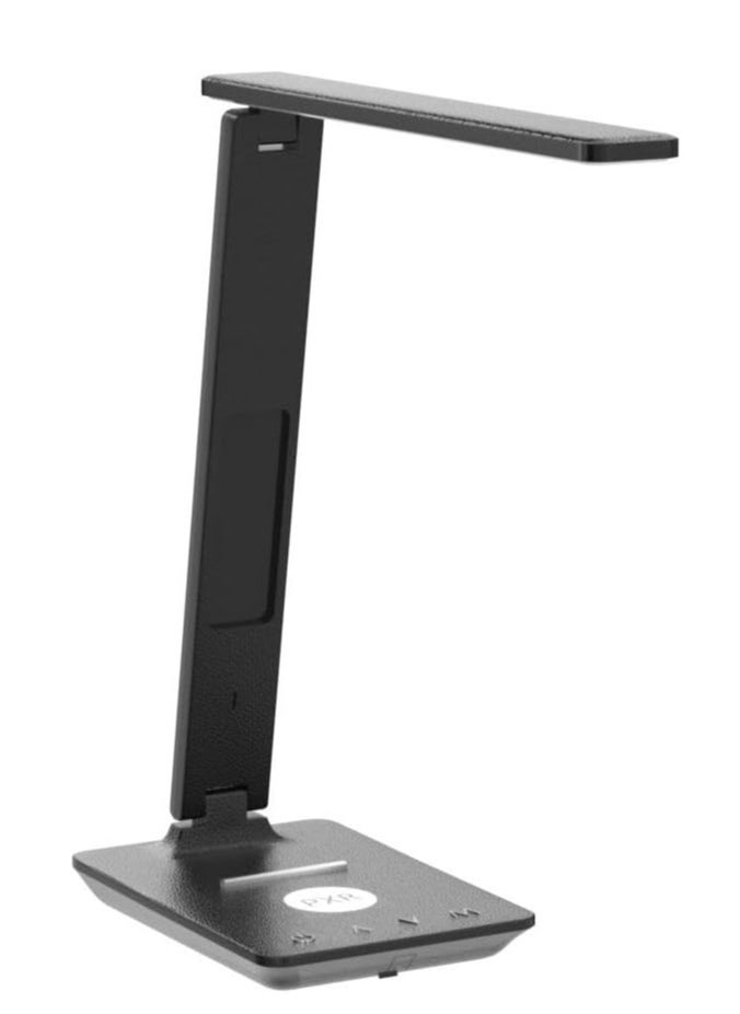 spa luxetique Smart Wireless Charging Desk Lamp – Foldable Eye-Caring Light with 10W Charger, 3 Color Modes, Touch Control & Anti-Slip Base (Black) 