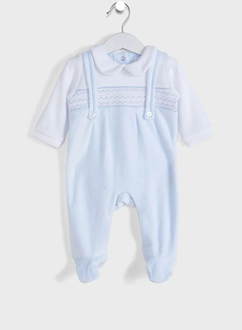 bonjour bebe Infant Smocking Sleepsuit