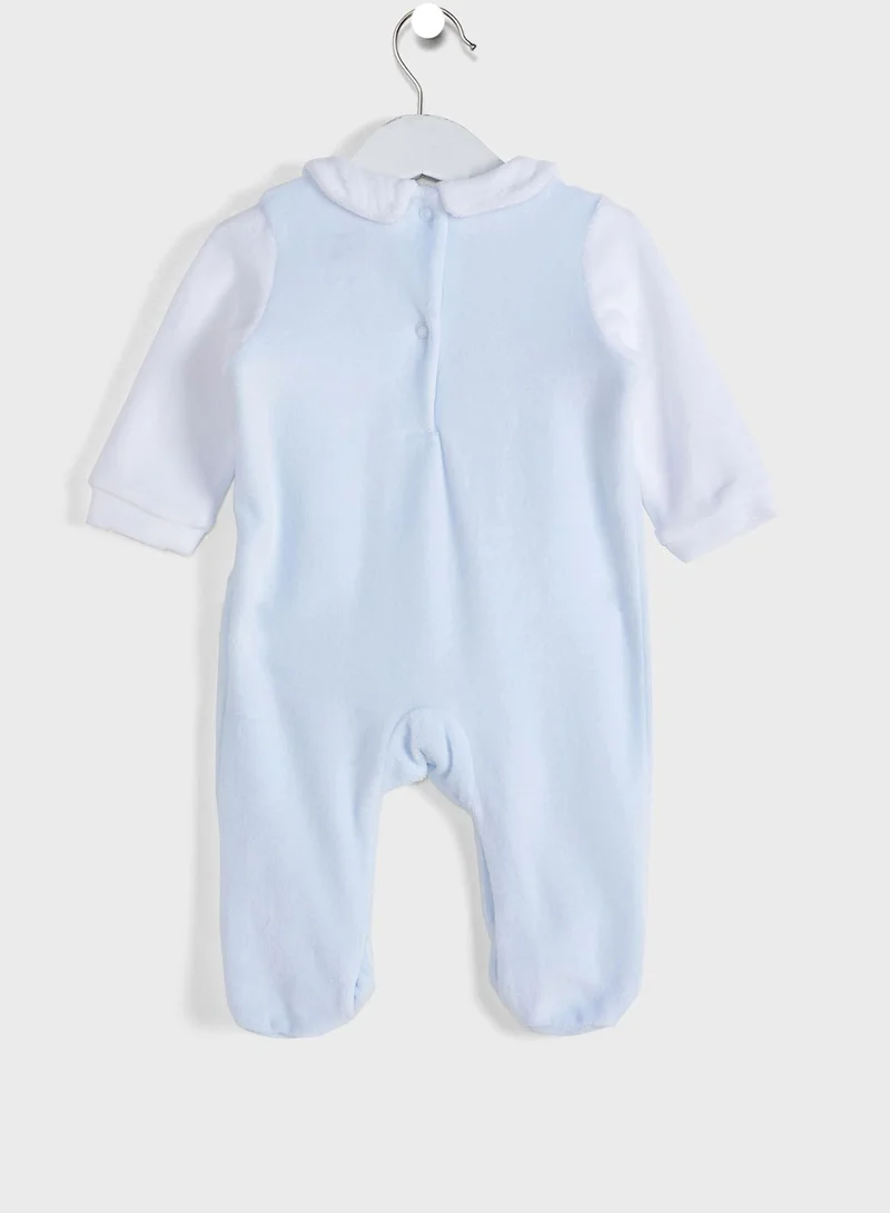 bonjour bebe Infant Smocking Sleepsuit