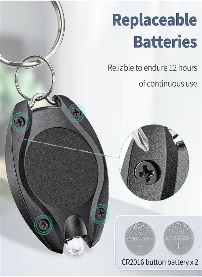 , 5 Pack LED Flashlight Keychain, Mini Keychain Light 14 Lumen Portable Ultra Bright, Battery Powered Key Ring Torch for Outdoor Camping Hiking and Emergency Lighting - Image 4
