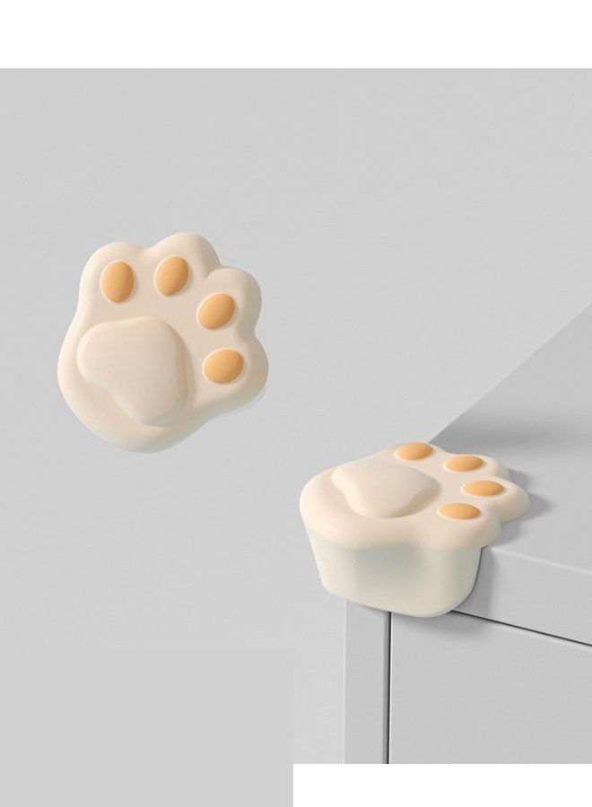 4PCs Cat Paw-Shaped Baby Safety Corner Guards - Silicone Baby Proofing Protectors with Self-Adhesive Tape, Child Safety Edge Cushion for Furniture Sharp Corners - Image 1