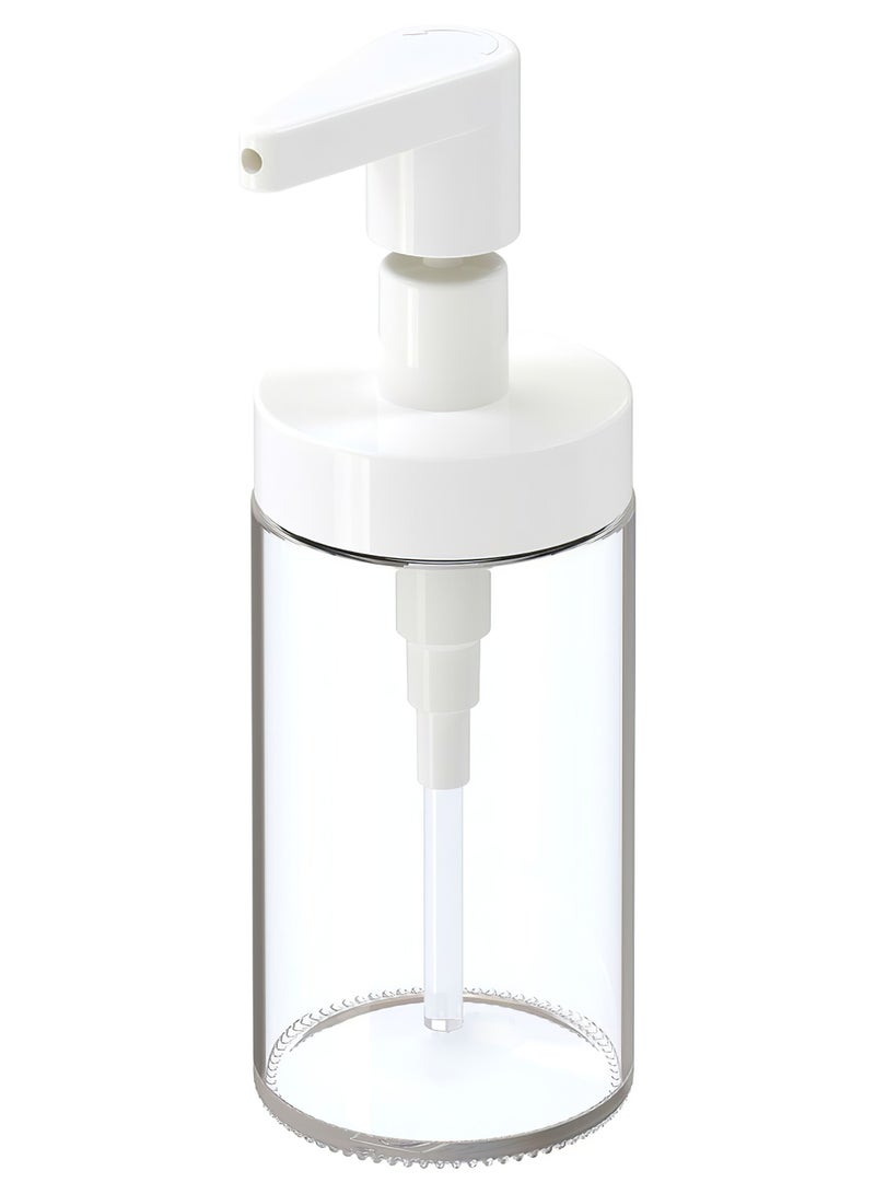 Liquid Soap Dispenser Clear/White 10cm  - Image 1