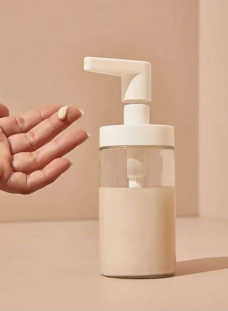 Liquid Soap Dispenser Clear/White 10cm  - Image 4