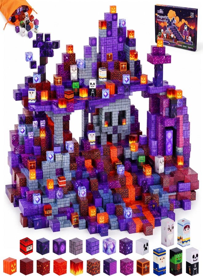 3 otters Magnetic Blocks 150PCS Portal Set, STEM Magnet Cubes Construction Toys for Kids, Sensory Stacking Building Blocks Birthday Gifts for Boys & Girls - Image 1