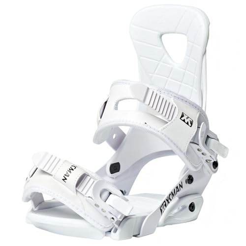 XCMAN Outdoors All-Mountain Snowboard Binding | Boot US Size 6-9 (White, M) - Image 1