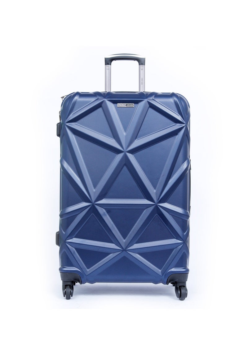 PARAJOHN Matrix 28-Inch Large ABS Hard Case Checked-In Luggage Trolley Bag with 8 Spinner Wheels and Lock – Navy Blue  - Image 1