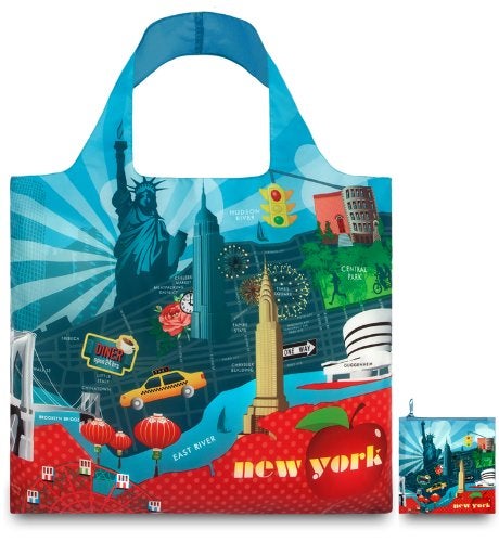 LOQI Urban New York Reusable Shopping Bag, Multicolored - Image 2