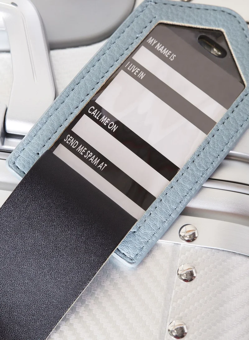 Typo Blue Splice Luggage Tag