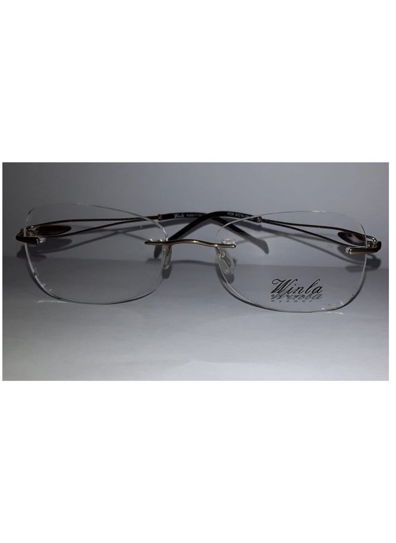 Winla Rimless Cat Eye Eyeglass Frame IP 230 C2  - Image 4