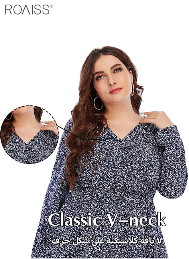 Women's Fashionable Floral Chiffon Shirt Classic V-Neck Design Long Sleeved Top Lightweight Material Waist Tightening Pullover - pzsku/Z66DCE255B87B20DF9351Z/45/_/1694669947/57531fdf-35fb-423f-a688-9c6067a7bfcc