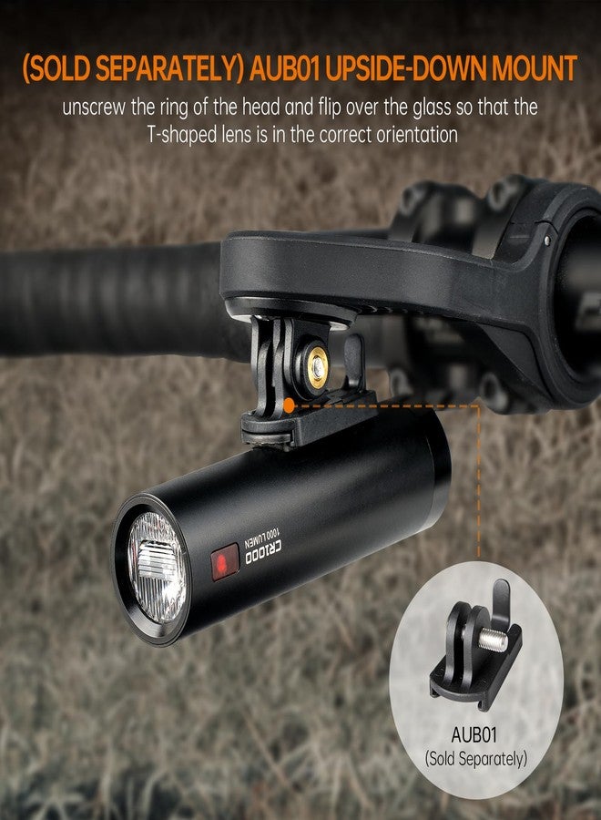 RAVEMEN CR1000 Bike Light 1000 Lumens with T-Shaped Beam for Night Riding, Bike Front Light with IPX6 Waterproof Aluminum Housing, Rubber Strap Mount - Image 4