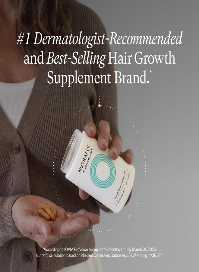 Nutrafol Women's Balance Hair Growth Supplements, Ages 45 and Up, Clinically Proven for Visibly Thicker Hair and Scalp Coverage, Dermatologist Recommended - 1 Month Supply - Image 2