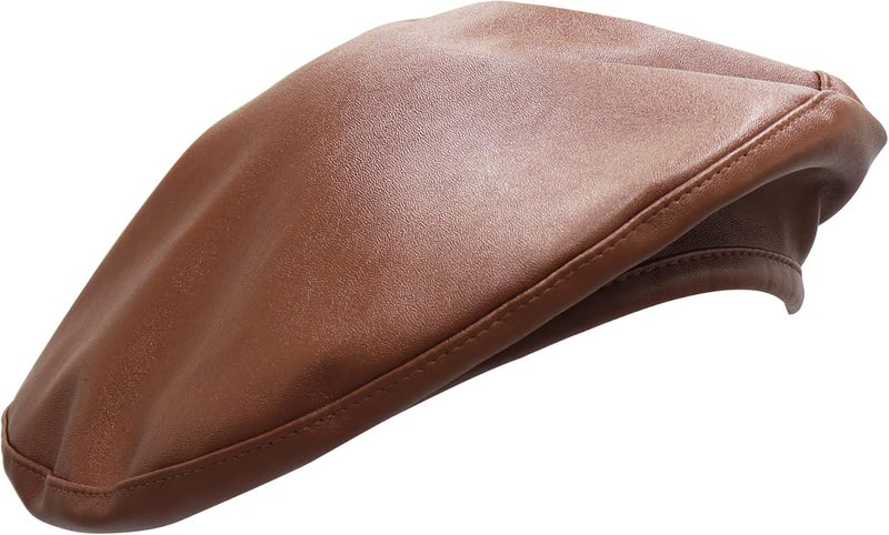 Umeepar Womens Classic Pu Leather French Beret Hat - Image 1