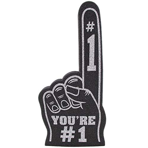 FUNSTITUTION Giant Foam Finger 18 Inch- You're Number 1 Foam Hand for All Occasions - Cheerleading for Sports - Exciting Vibrant Colors use as Celebration Pom Poms- Great for Sports Events Games School Business - Image 1