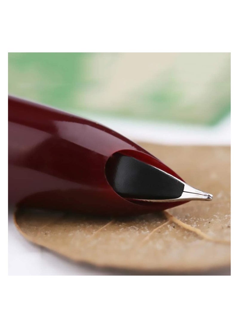 Gold Leaf - GOLD LEAF Hero Pen Original Fountain Ink Pen Iridium Nib Model 329 Silver Cap, Black Green Maroon - Pack of 3 - Image 1