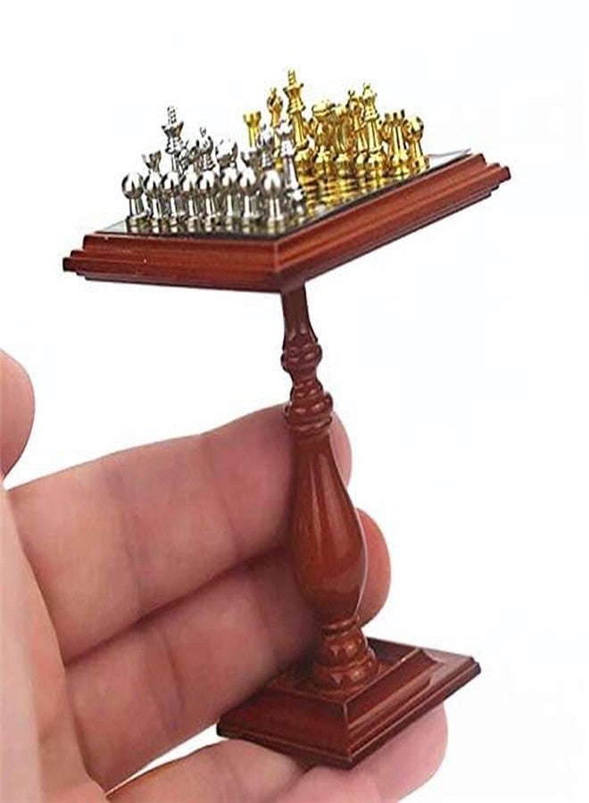 EatingBiting 1:12 Dollhouse Miniature Furniture Accessories Chess Table Magnet Chess Pieces for Mini Room Decoration - Image 3