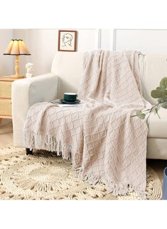 Soft and Breathable Tassel Design Keep Warm Napping Cotton Blanket
