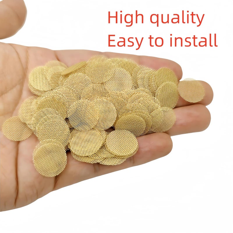 Ruilida Brass Pipe Screens 5/8 Inch 200pcs Premium Thick,0.63" Premium Pipe Screen Filters with Metal Storage Box - Image 4