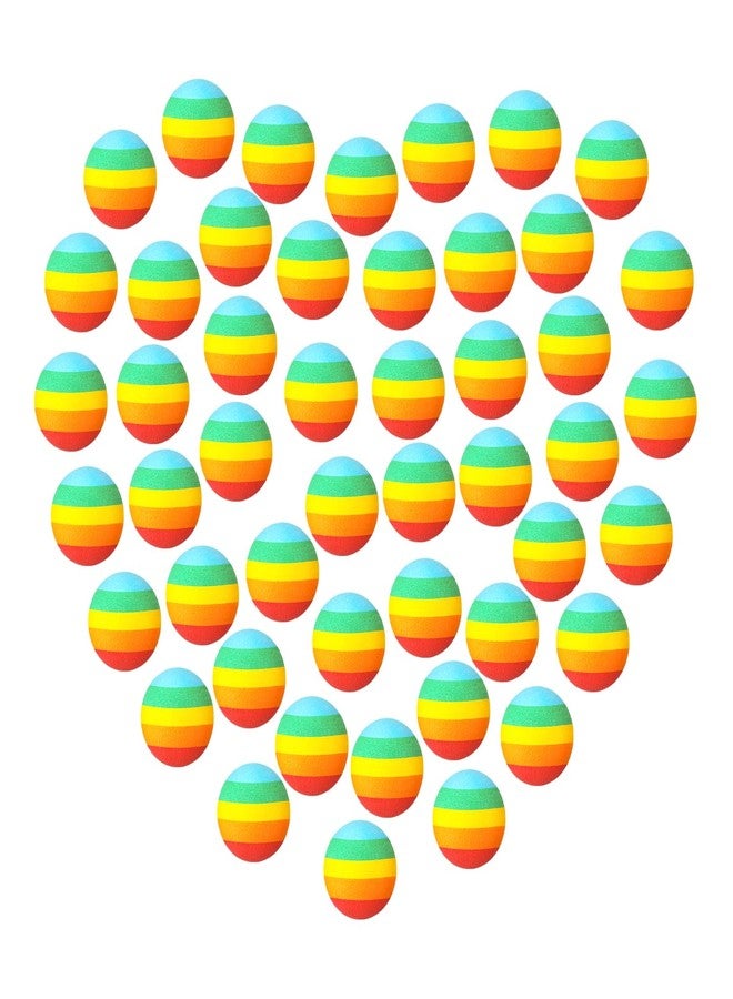 CHAKANLX 48 Pieces Popper Refill Balls, Rainbow Refill Bullet Balls, 1.1 Inch Foam Bullet Ball Soft Foam Balls Foam Replacement Balls for Popper Refills - Image 1