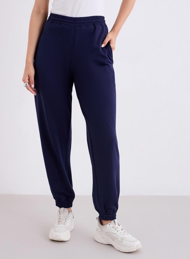 Styli Navy Blue Relaxed Fit Joggers - Image 3