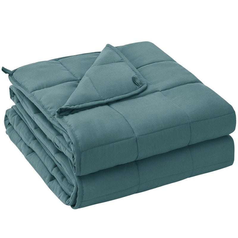 yescool King Size Weighted Blanket for Adults (20 lbs, 80â€ x 87â€, Teal) Cooling Heavy Blanket for Sleeping Perfect for 190-210 lbs, Breathable Blanket for Adults & Couple All Season, Machine Washable - Image 1