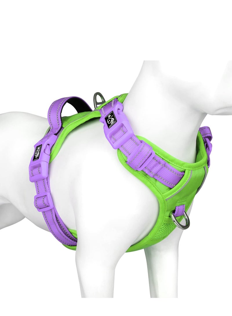 No-Pull Dog Harness, Unique Color Reflective Adjustable Dog Vest with Soft Training Handle and Metal Buckle, Suitable for Small, Medium and Large Dogs - Image 2