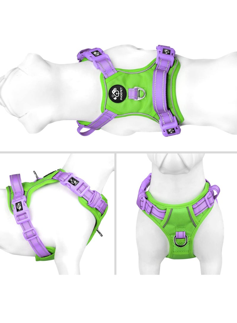 No-Pull Dog Harness, Unique Color Reflective Adjustable Dog Vest with Soft Training Handle and Metal Buckle, Suitable for Small, Medium and Large Dogs - Image 3