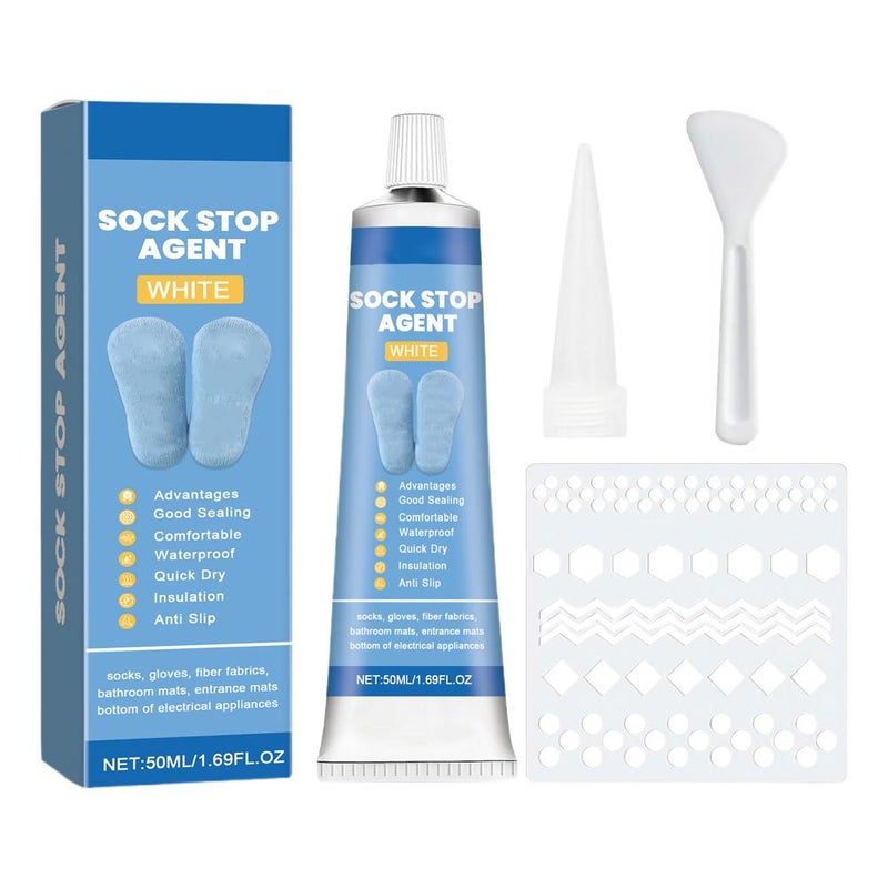 Jue-Fish Sock Anti-Slip Gel Set - Everyday Stockings, Shoe Heel Silicone Anti-Slip and Waterproof Gel Set - Image 1