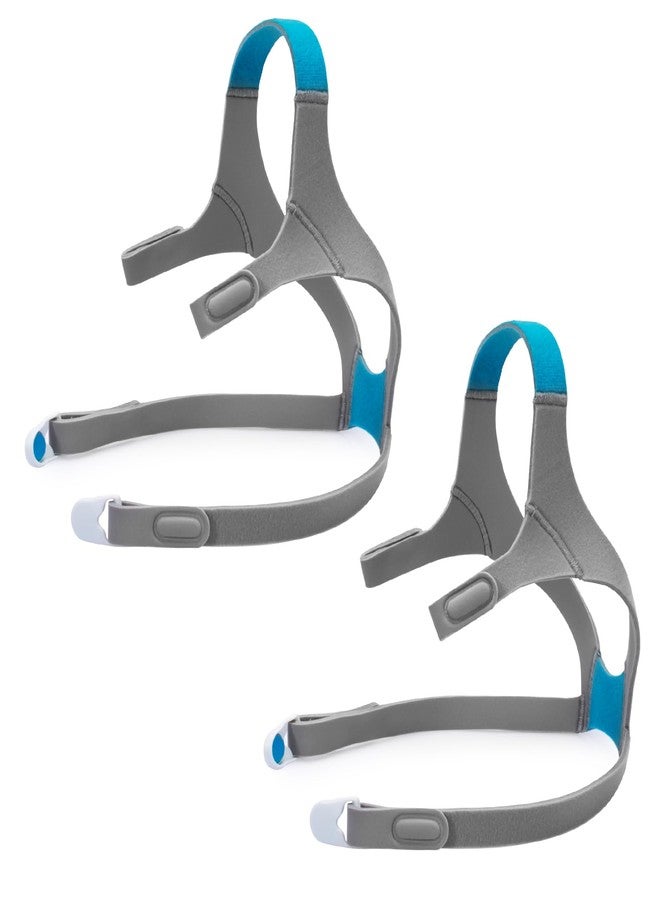 ألوكس حزام رأس بديل كامل الوجه F20 لحزام رأس ResMed AirFit/AirTouch، أحزمة رأس بديلة لقناع الوجه الكامل ResMed Airfit F20 - كبير، أزرق (عبوة من قطعتين) - Image 1