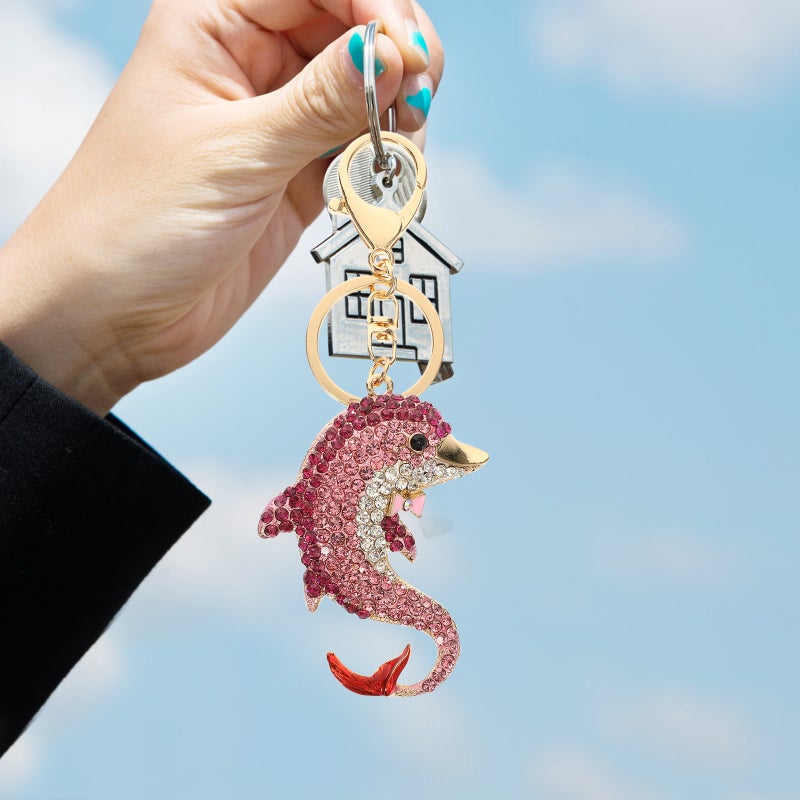 Rhinestones Dolphin Key Chains Dolphin Key Chains Dolphin Bag Ornament Handbag Decor - Image 5