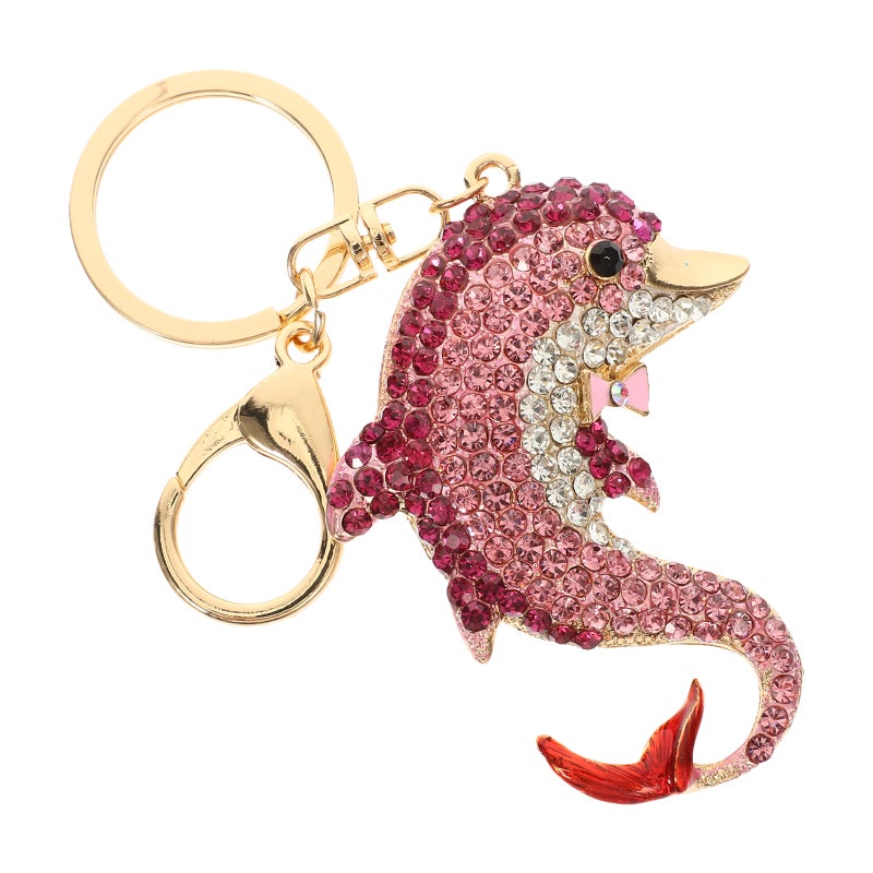 Rhinestones Dolphin Key Chains Dolphin Key Chains Dolphin Bag Ornament Handbag Decor - Image 1