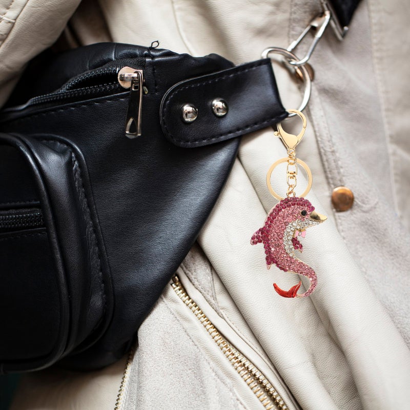 Rhinestones Dolphin Key Chains Dolphin Key Chains Dolphin Bag Ornament Handbag Decor - Image 4