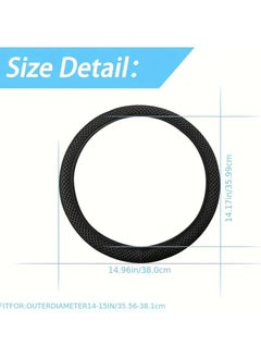 Generic Car Steering Wheel Cover Ice Silk Stretch Breathable Non-slip Steering Wheel Cover For Easy Installation And Removal Universal Automobile Interior Accessories(Grey)  - Image 2