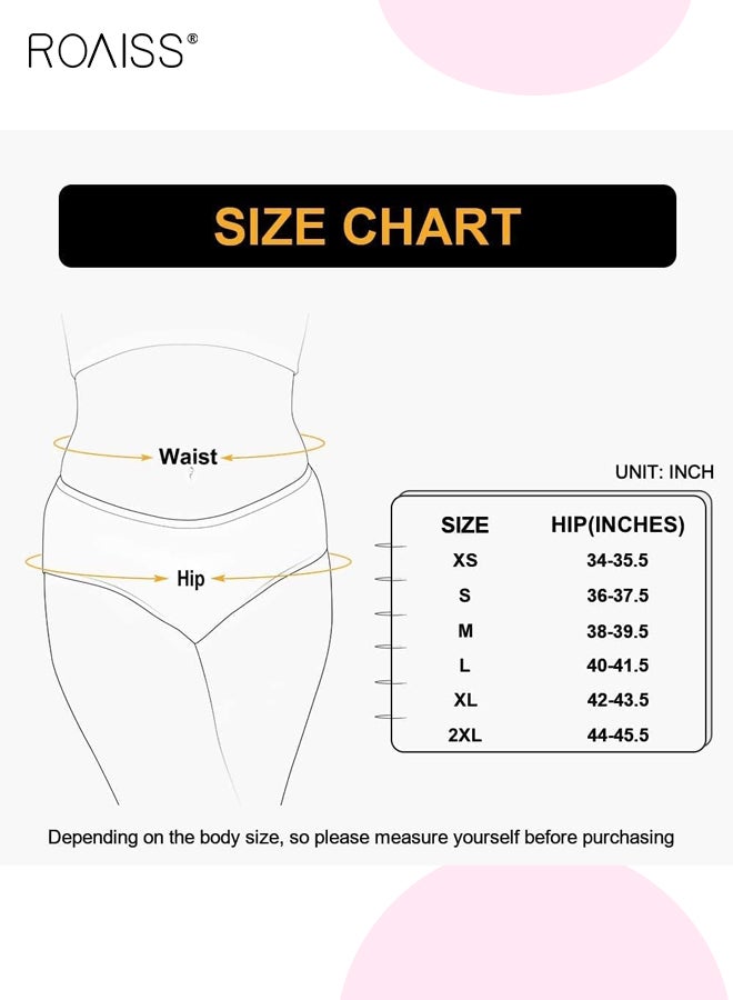 ملابس داخلية نسائية قطنية، عبوة من 6 قطع، سراويل داخلية منخفضة الارتفاع، مقاس كبير، متعددة القطع، سراويل داخلية أساسية ناعمة وجيدة التهوية للنساء، سراويل داخلية مريحة