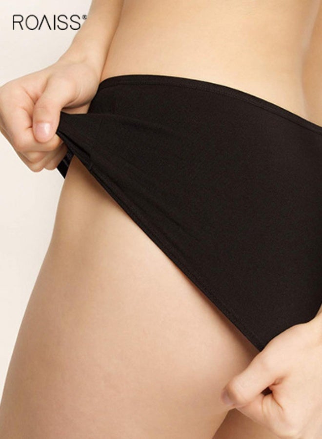 ملابس داخلية نسائية قطنية، عبوة من 6 قطع، سراويل داخلية منخفضة الارتفاع، مقاس كبير، متعددة القطع، سراويل داخلية أساسية ناعمة وجيدة التهوية للنساء، سراويل داخلية مريحة
