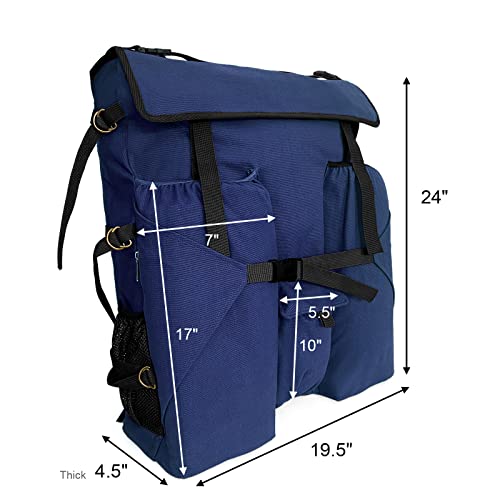 JJRING Heavy Duty Plein Air Artist Backpack with Handheld Strap, Art Supply Tote Bag for Carrying 18x24 Artwork, Drawing Boards (Blue) - Image 2