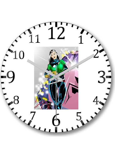 Print Shop Rogue Xmen Wall Clock Curved Real Glass