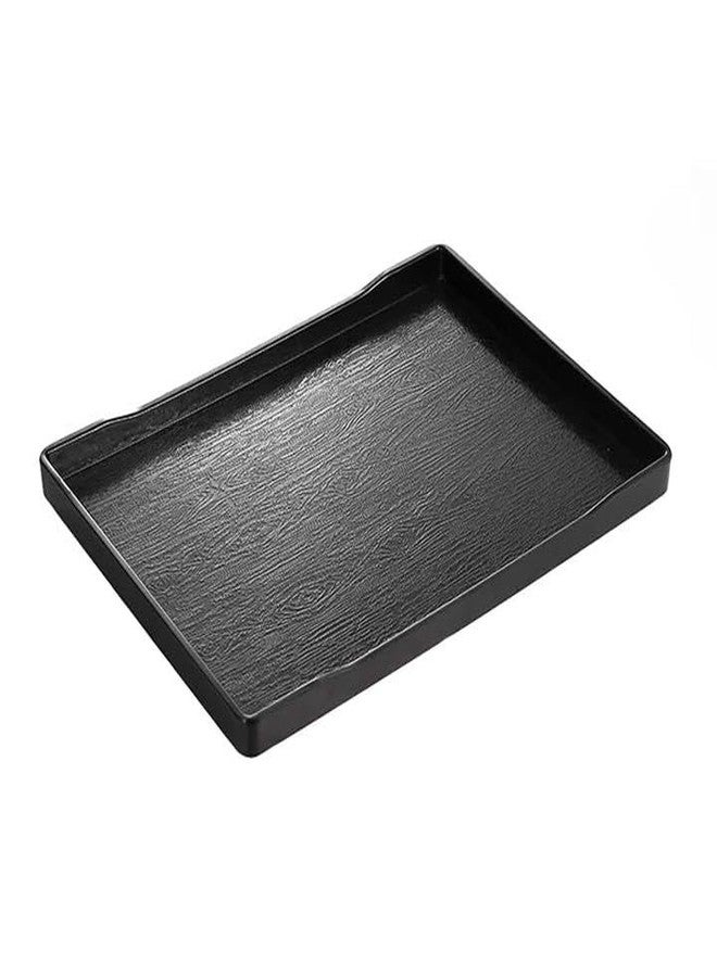 CLWXHS 12 Inches Melamine Serving Platter,Rectangle Serving Trays for Party, Kitchen Eating Trays Set of 2 for Appetizers, Raw Veggies,Pie, Cupcakes, Taco, Cheese(Black) - Image 3