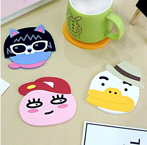 HARI - 5PCS Silicone Rubber Coaster Colorful Animal Coaster Cup Mat for Drinks Durable Non-Slip Hot Pads Protection Furniture Damage for Home and Kitchen Use. - Image 2
