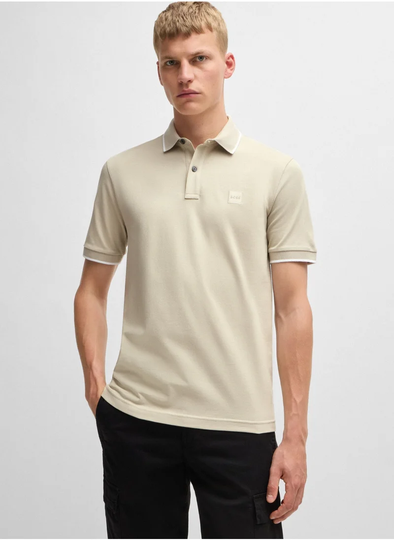 بوس Slim-fit polo shirt in stretch-cotton piqué