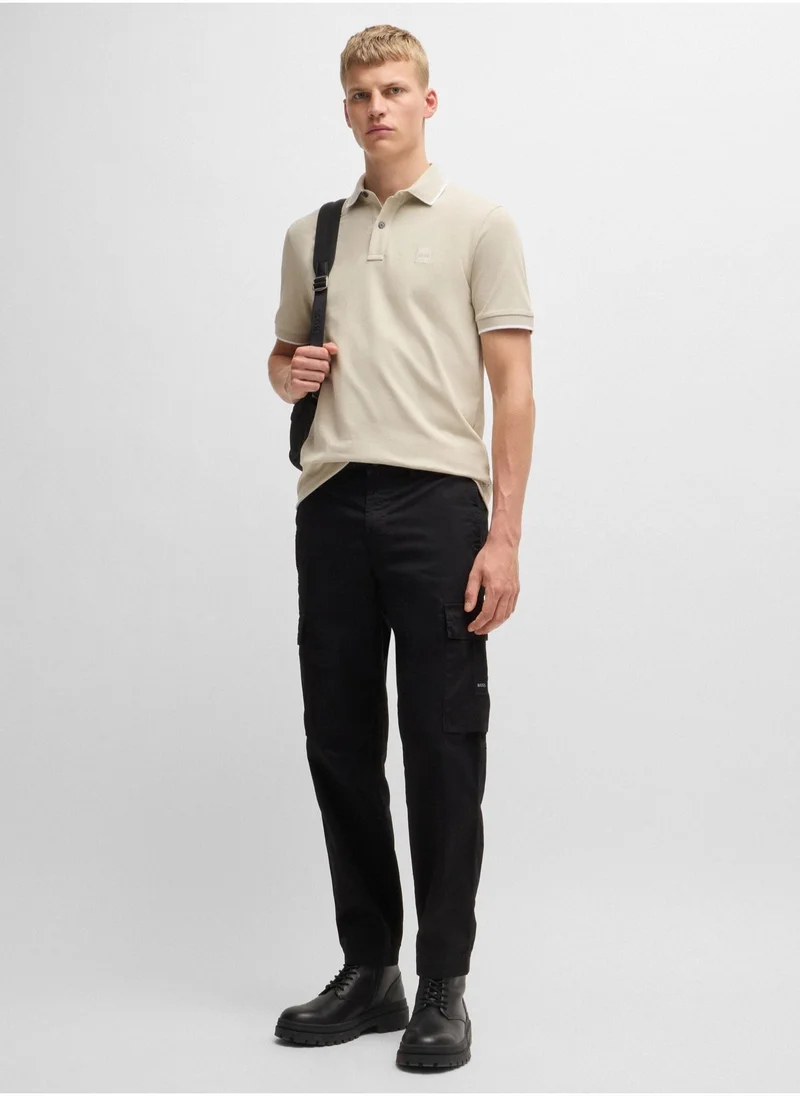 BOSS Slim-fit polo shirt in stretch-cotton piqué