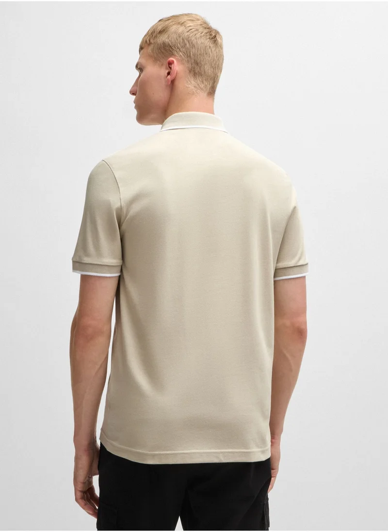 بوس Slim-fit polo shirt in stretch-cotton piqué