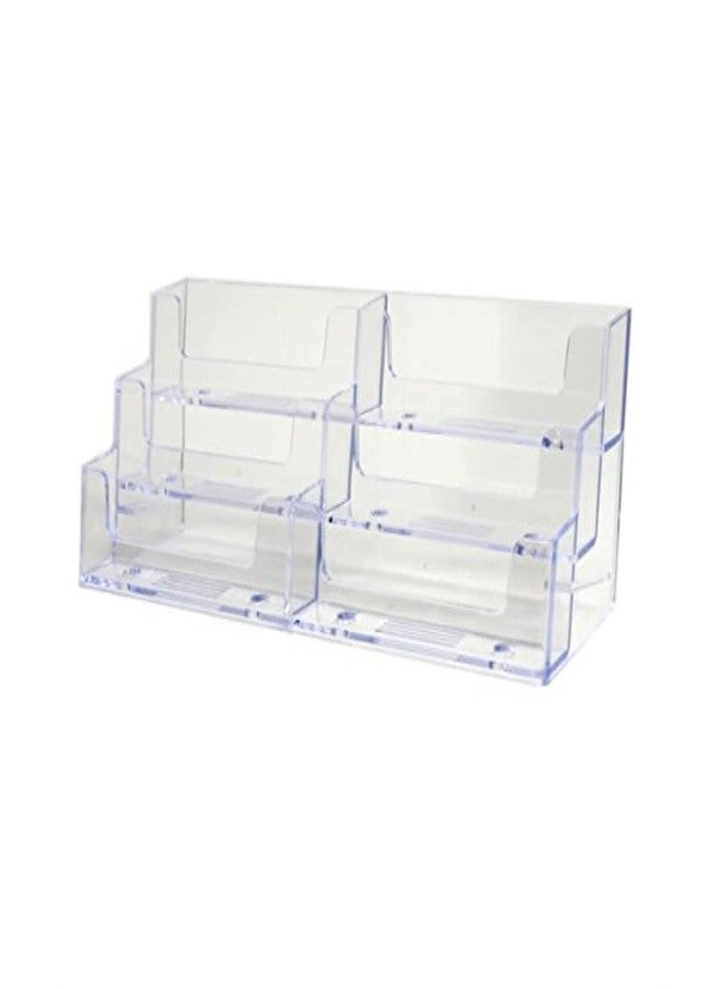 SourceOne SOURCE ONE Deluxe 6 Pocket Clear Business Card Holder Counter Top Style (1 Pack) - Image 1