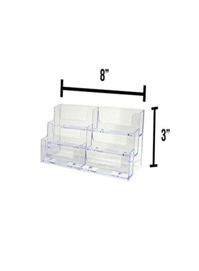 SourceOne SOURCE ONE Deluxe 6 Pocket Clear Business Card Holder Counter Top Style (1 Pack) - Image 2