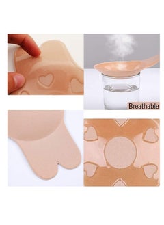 Y&D Sticky Bra Adhesive Invisible Bra Lift Bra Backless Strapless Reusable Push Up Nipple Covers for Women (2 Pairs Medium)  - Image 5